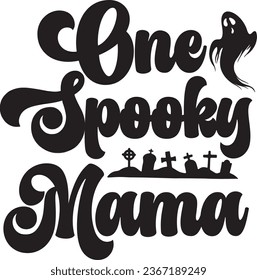 Halloween retro design, t shirt design