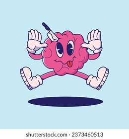 Halloween Retro Mascot Character Illustration