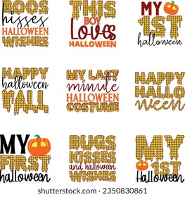 Halloween retro svg design bundle and eps file