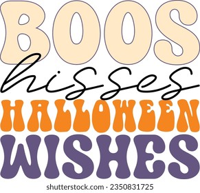 Paquete de diseño de halloween retro svg y archivo eps