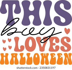 Halloween retro svg design and eps file