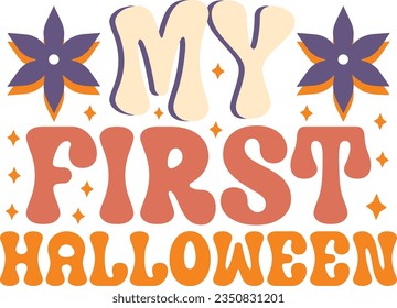 Halloween retro svg design and eps file