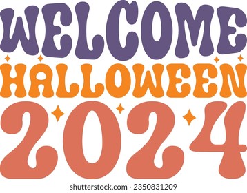 Halloween retro svg design and eps file