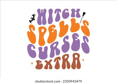 Halloween Retro SVG Design, typography, t-shirt, sublimation, Retro Design,