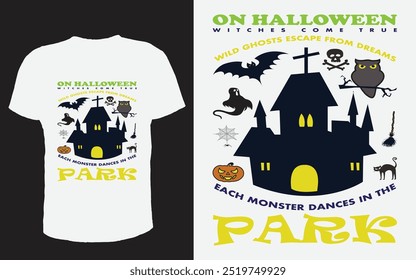 Halloween Retro T-Shirt Design und Grafik