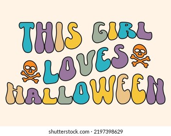 Halloween retro t-shirt design  vector file