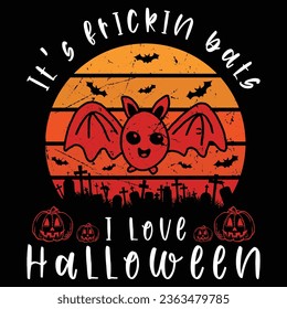 Halloween Retro Vintage T-Shirt Design Print Template