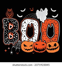 Halloween Retro Vintage T-Shirt Print Template