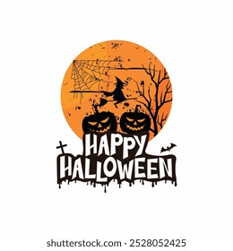 Halloween Retro vintage t-shirt,Happy Halloween Vector t-hirt Design illustration