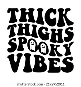 Halloween Retro Wavy T Shirt Design