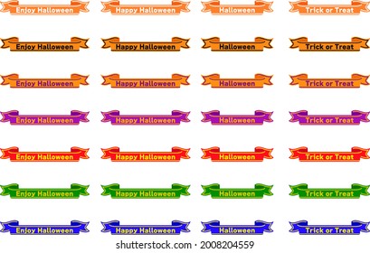 Halloween ribbon tape material illustration
