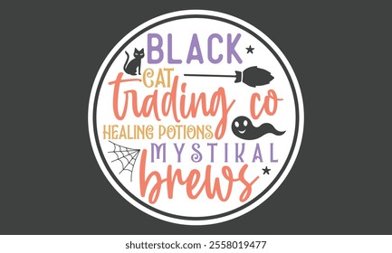 Halloween, Round Sign, Stickers Bundle ,Single Design