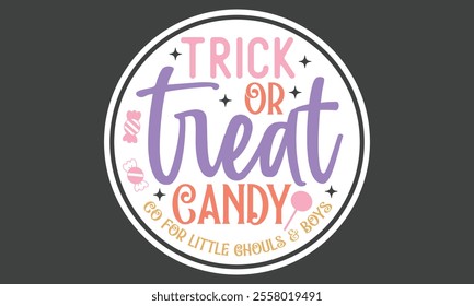 Halloween, Round Sign, Stickers Bundle ,Single Design