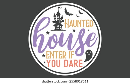 Halloween, Round Sign, Stickers Bundle ,Single Design