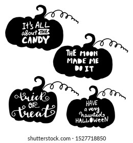 halloween sainings in pumpkins vector for halloween vector