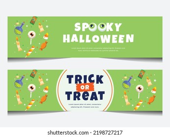 Halloween Sale 50% off Banner with Halloween candy's