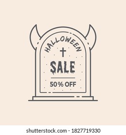 Halloween Sale, 50% off! Creative Halloween Badge.