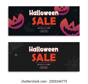 Halloween sale banner background. Halloween illustration template for poster, flyer, sale, and all design.