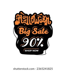Halloween sale banner design art