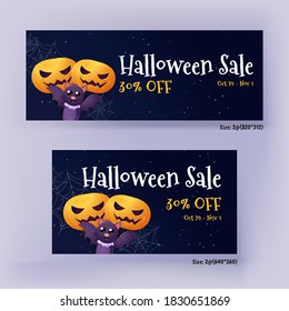 Halloween Sale Banner Design - Two size