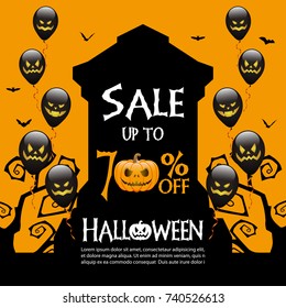 Halloween Sale Banner template
