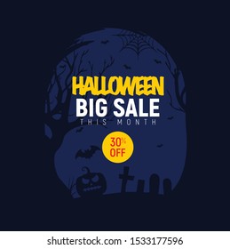 halloween sale banner template - big sale