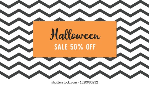 Halloween Sale banner, vector illustrator.