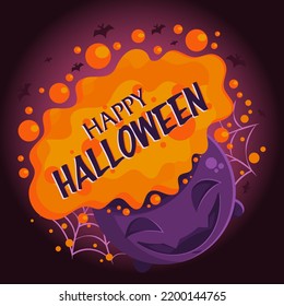 halloween sale banner witch cauldron