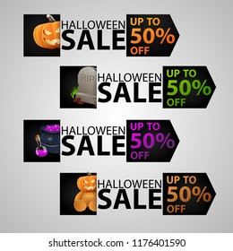 Halloween sale banners -50 off