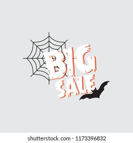 Halloween sale design for poster, flyer, banner and background. 