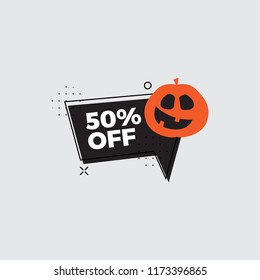 Halloween sale design for poster, flyer, banner and background. 