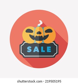Halloween SALE flat icon with long shadow,eps10