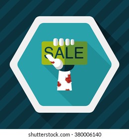 Halloween SALE flat icon with long shadow,eps10