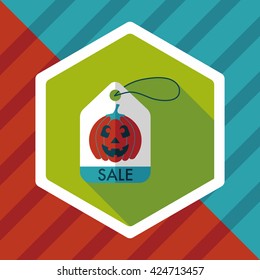 Halloween SALE flat icon with long shadow,eps10