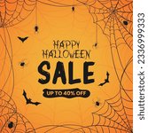 Halloween sale illustration Gradient poster