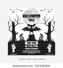 Venda de Halloween Instagram Post Template