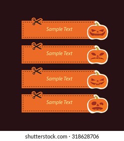 Halloween sale offer design template. vector illustration.