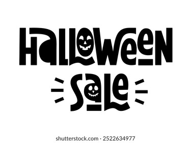 Halloween Sale Phrase. Vector Hand Lettering of Halloween Quote.
