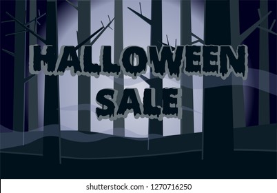Halloween sale poster vector