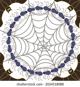 Halloween Sale Promotion Poster with Halloween background.Website spooky or banner template.Vector illustration