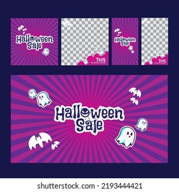 Halloween Sale Social Media Template