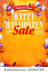 Halloween sale template vector illustration ( with text space )