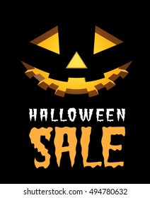 Halloween sale vector background