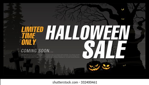 Halloween sale. Vector illustration