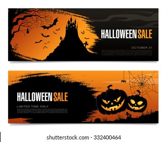 Halloween sale. Vector illustration