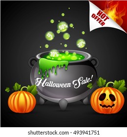 Halloween sale .Vector illustration