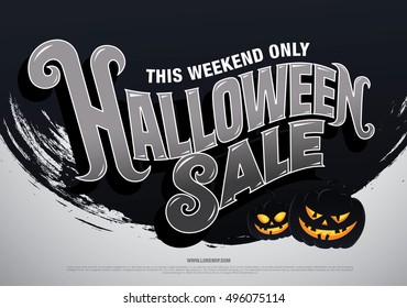 Halloween sale. Vector illustration