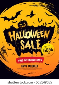 Halloween sale. Vector illustration