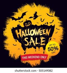 Halloween sale. Vector illustration