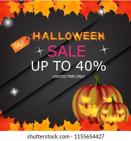 Halloween sale. Vector illustration background